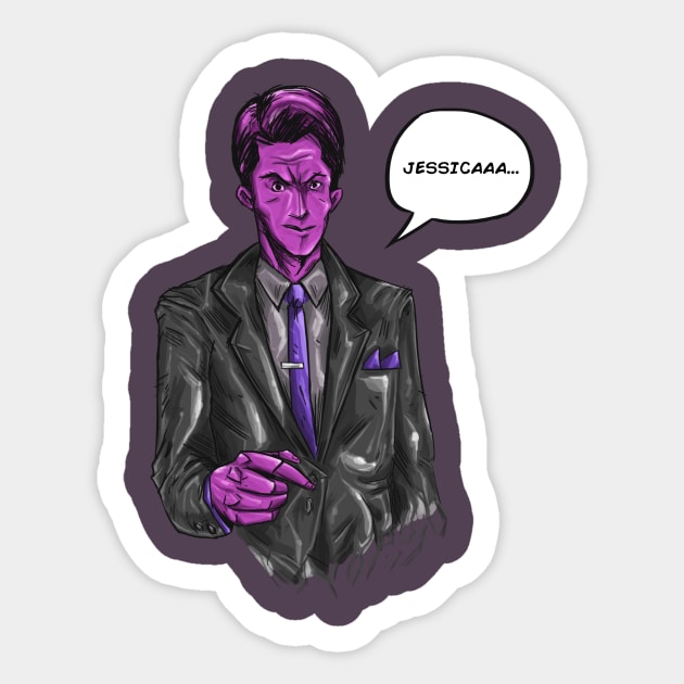 Mr. Purple man Sticker by BRed_BT